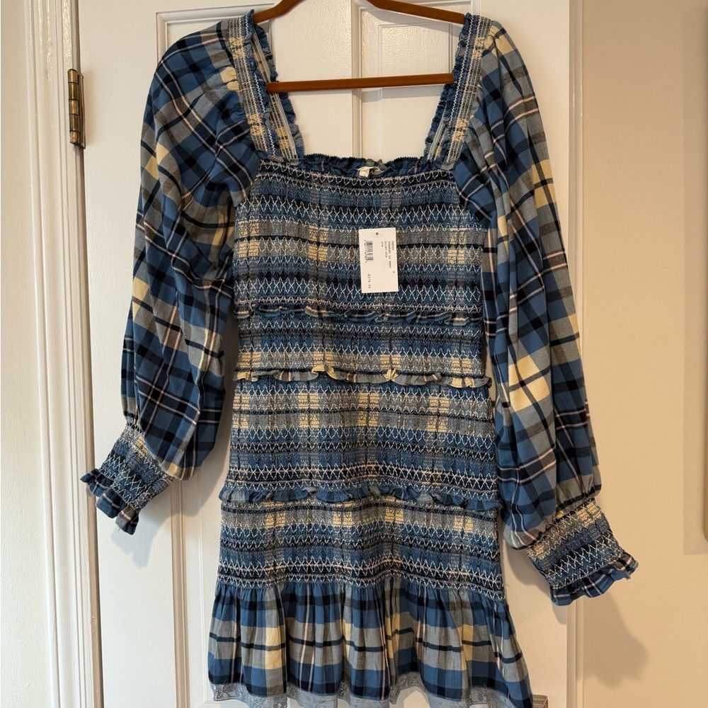 NWT Loveshackfancy Stanley smock dress in denim - never been worn